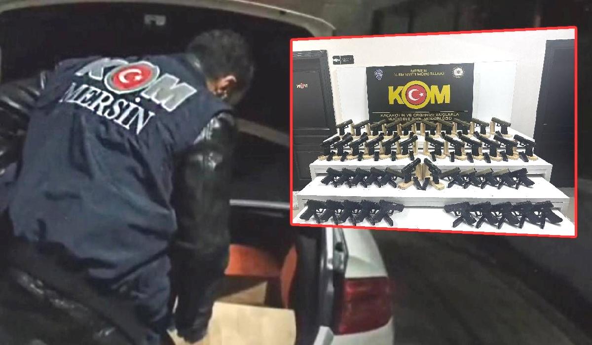 Mersin’de ele geçirildi: Otomobil değil silah deposu