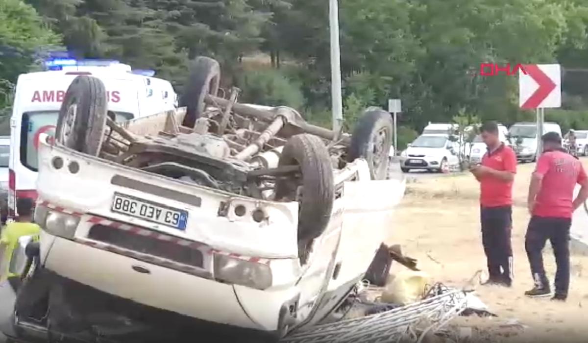 Isparta’da minibüs kazası: 4 yaralı