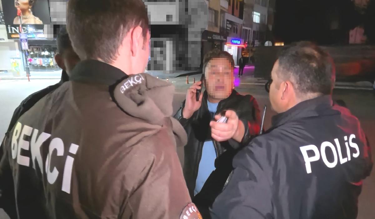 Aksaray’da kimlik göstermek istemeyen alkollü şahıs polise zor anlar yaşattı