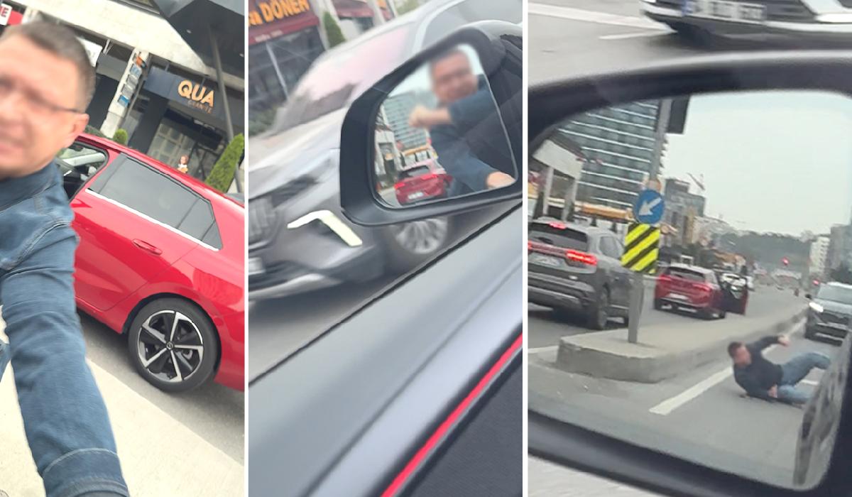 İstanbul’da trafik kavgasında kaza: Kapıyı açmak istedi, yere düştü