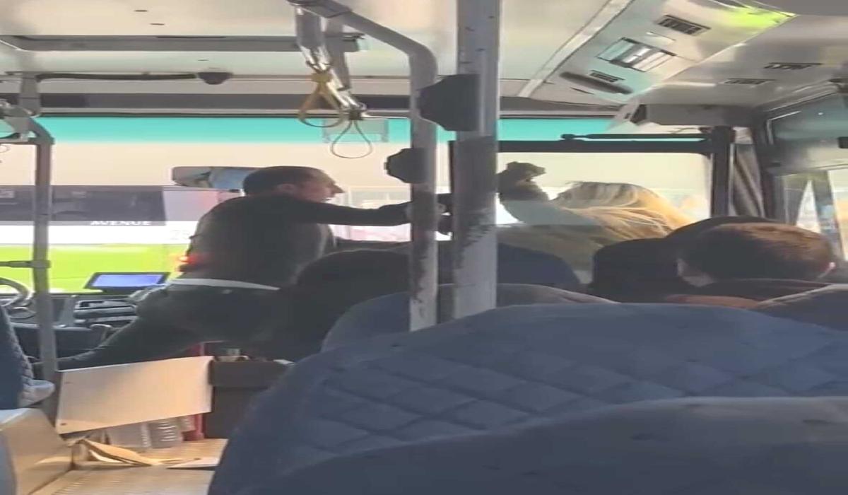 Otobüs şoförü ile kadın yolcunun yumruklu kavgası