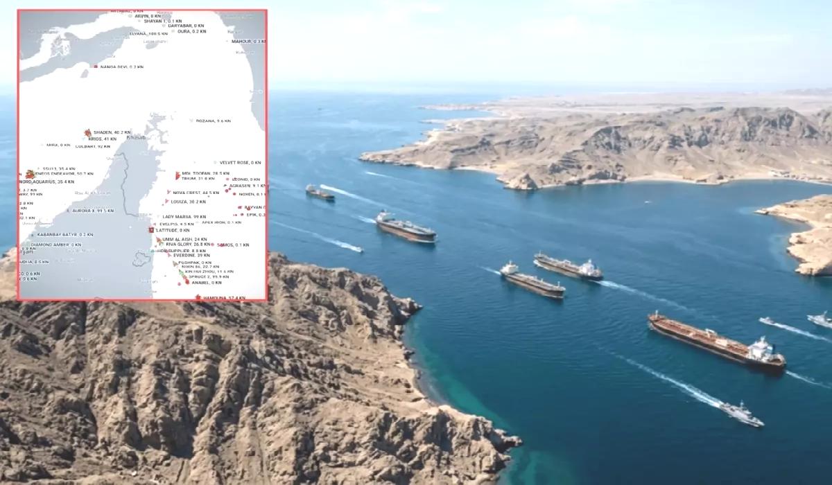 Hürmüz Boğazı’ndaki hareketlilik, takip sisteminde böyle görüntülendi